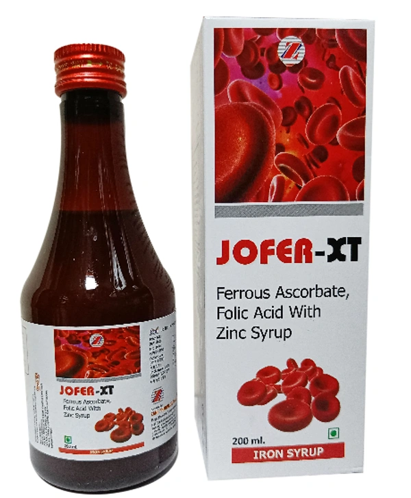 Joffer-XT Syrup — Iron (Ferrous Gluconate) + 5-MTHF + B12 & Zinc Syrup | Nutritional Support for Iron-Deficiency & Growth